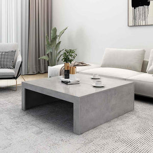 Betongrauer Couchtisch 100x100 cm