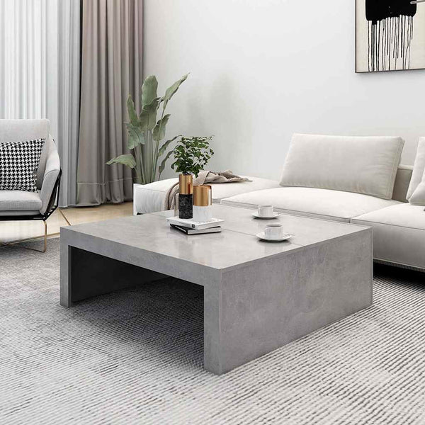 Betongrauer Couchtisch 100x100 cm