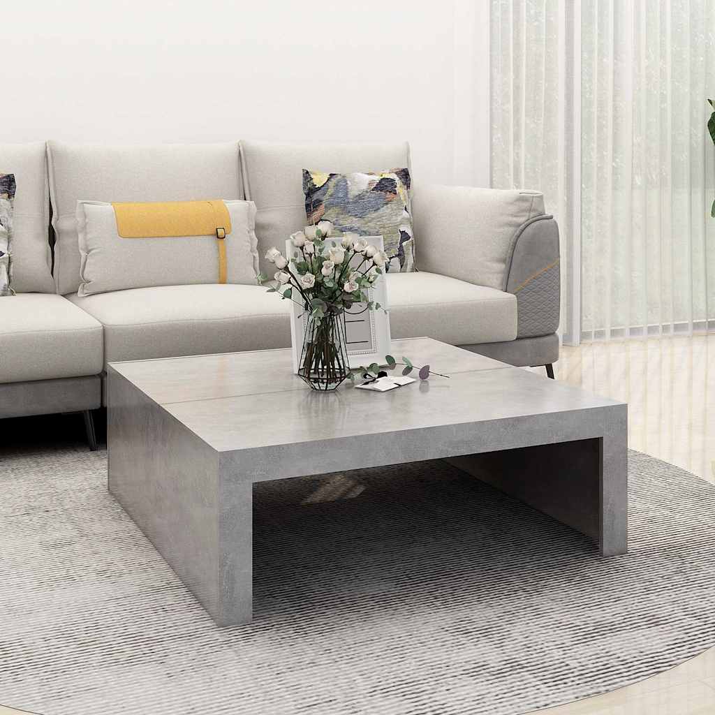 Betongrauer Couchtisch 100x100 cm