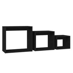 Schwarze Satztische, 3er-Set