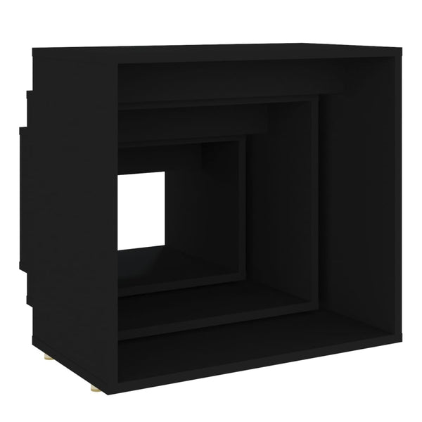 Schwarze Satztische, 3er-Set