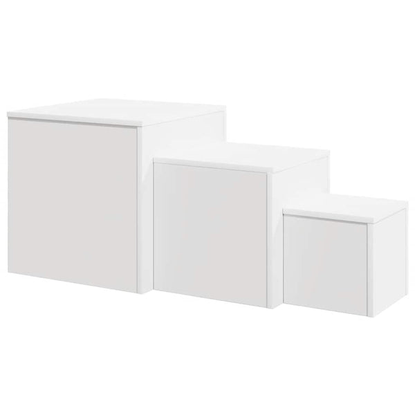 Weiße Beistelltische 3er Set