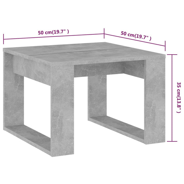 Betongrauer Beistelltisch 50x50 cm