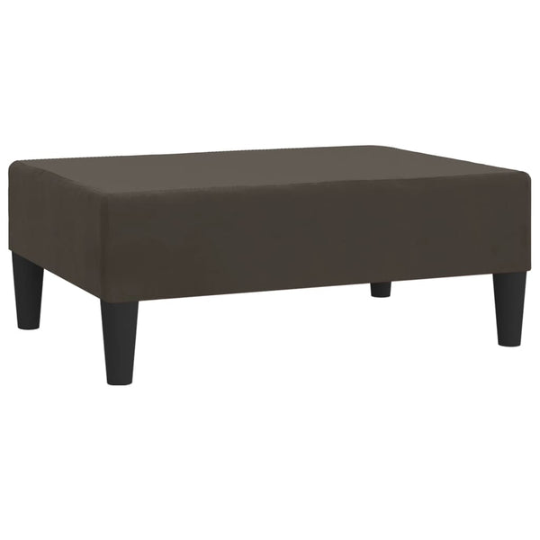 Dunkelgrauer Samt Fußhocker 78x56 cm