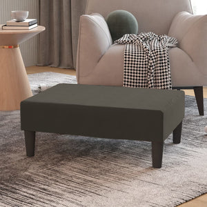 Dunkelgrauer Samt Fußhocker 78x56 cm