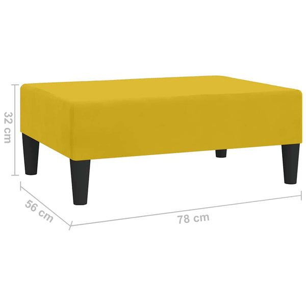 Gelber Samt Fußhocker 78x56x32 cm