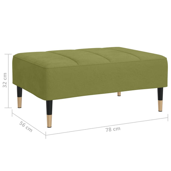 Hellgrüner Samt Fußhocker 78x56x32cm