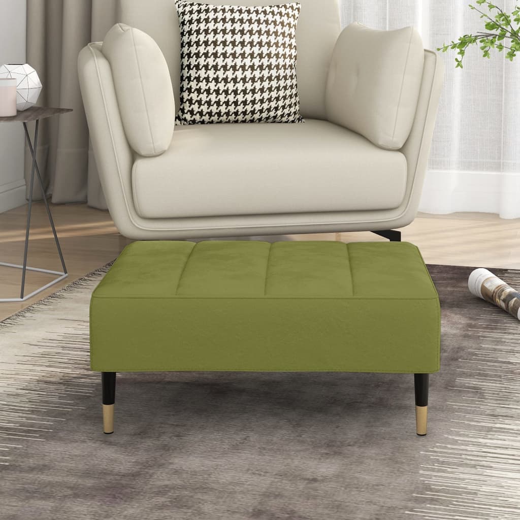 Hellgrüner Samt Fußhocker 78x56x32cm