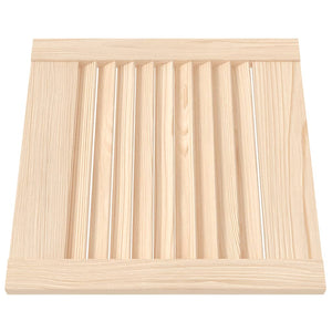 Schranktüren Lamellen-Design 2 Stk. 39,5x39,4cm Massivholz
