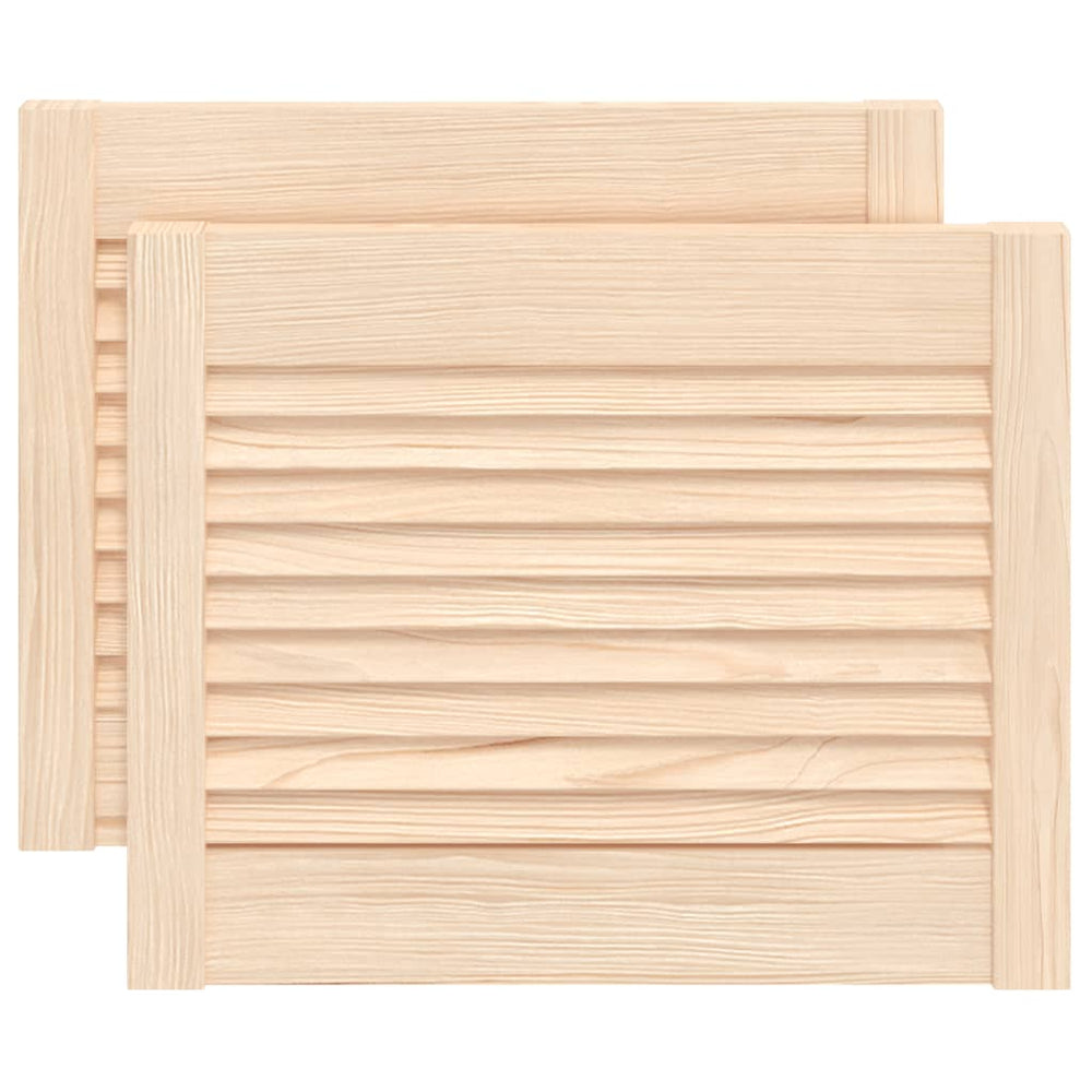 Schranktüren Lamellen-Design 2 Stk. 39,5x49,4 cm Massivholz