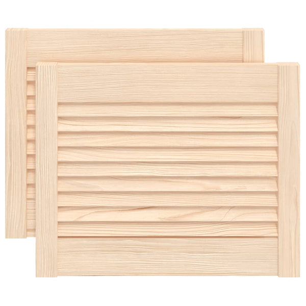 Schranktüren Lamellen-Design 2 Stk. 39,5x49,4 cm Massivholz