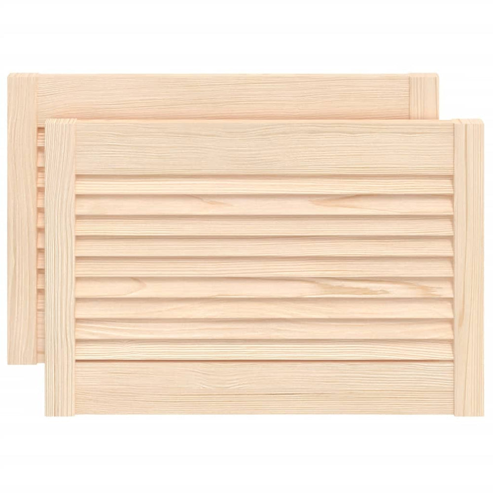 Schranktüren Lamellen-Design 2 Stk. 39,5x59,4 cm Massivholz