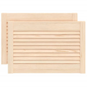 Schranktüren Lamellen-Design 2 Stk. 39,5x59,4 cm Massivholz