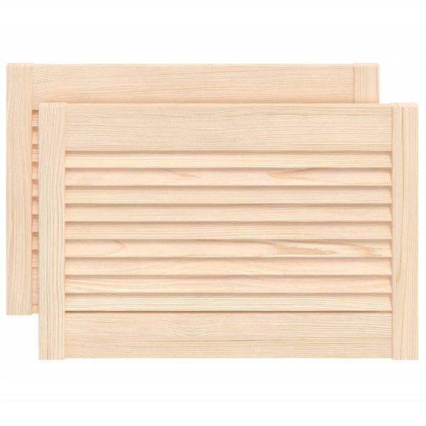Schranktüren Lamellen-Design 2 Stk. 39,5x59,4 cm Massivholz