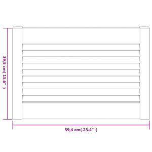 Schranktüren Lamellen-Design 2 Stk. 39,5x59,4 cm Massivholz
