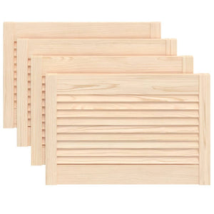 Schranktüren Lamellen-Design 4 Stk. 39,5x59,4 cm Massivholz