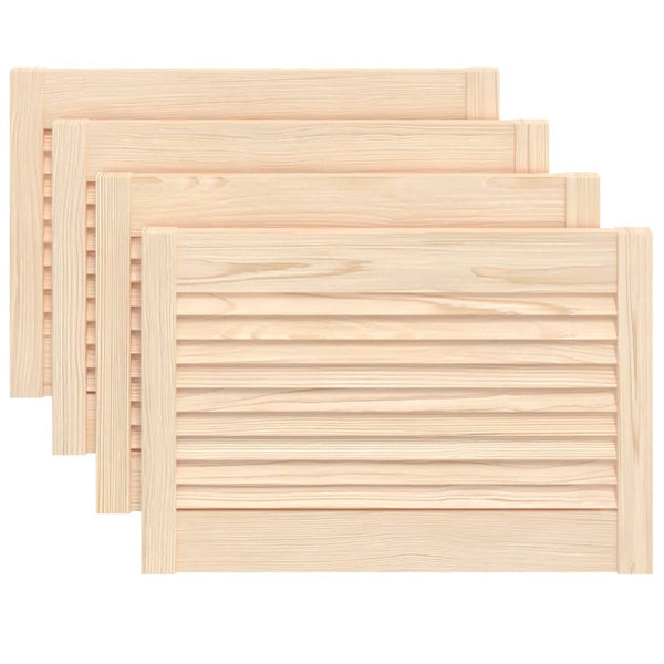 Schranktüren Lamellen-Design 4 Stk. 39,5x59,4 cm Massivholz