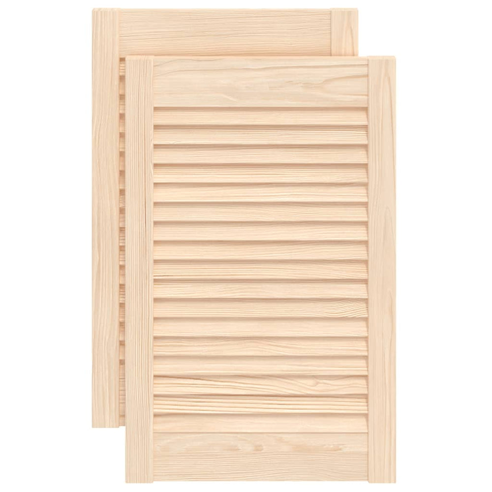 Schranktüren Lamellen-Design 2 Stk. 61,5x39,4 cm Massivholz