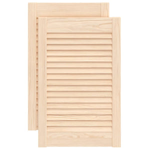 Schranktüren Lamellen-Design 2 Stk. 61,5x39,4 cm Massivholz