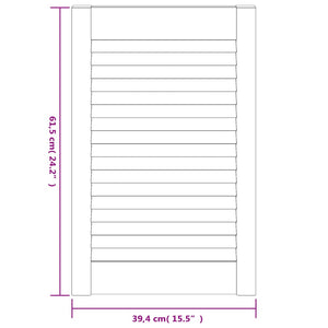 Schranktüren Lamellen-Design 2 Stk. 61,5x39,4 cm Massivholz