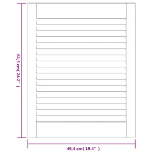 Schranktüren Lamellen-Design 2 Stk. 61,5x49,4 cm Massivholz