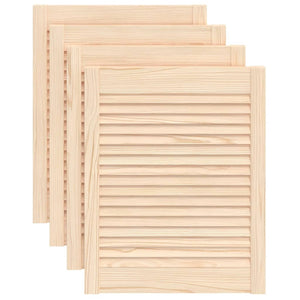 Schranktüren Lamellen-Design 4 Stk. 61,5x49,4 cm Massivholz
