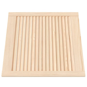 Schranktüren Lamellen-Design 2 Stk. 61,5x59,4 cm Massivholz
