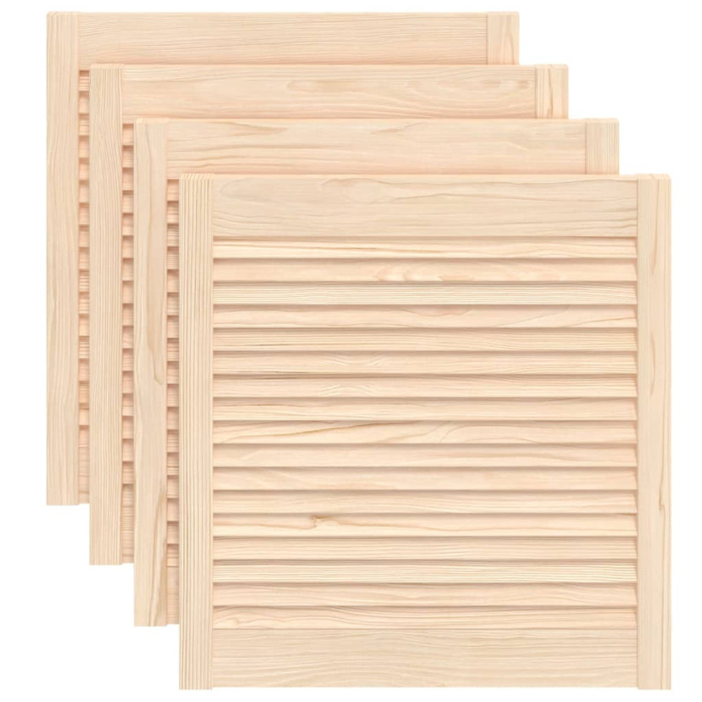 Schranktüren Lamellen-Design 4 Stk. 61,5x59,4 cm Massivholz