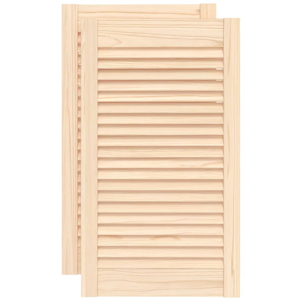 Schranktüren Lamellen-Design 2 Stk. 69x39,4 cm Massivholz