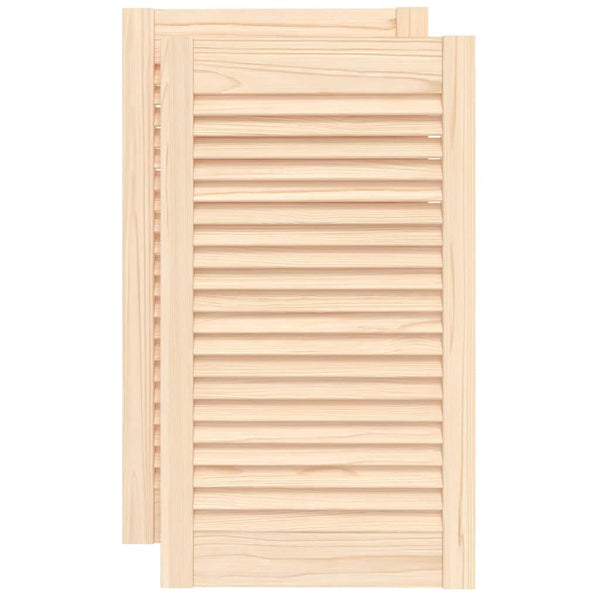 Schranktüren Lamellen-Design 2 Stk. 69x39,4 cm Massivholz