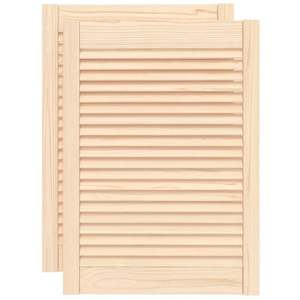 Schranktüren Lamellen-Design 2 Stk. 69x49,4 cm Massivholz