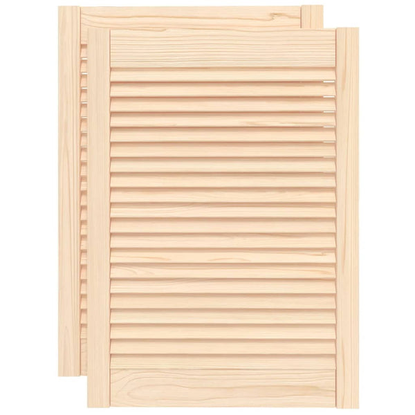 Schranktüren Lamellen-Design 2 Stk. 69x49,4 cm Massivholz