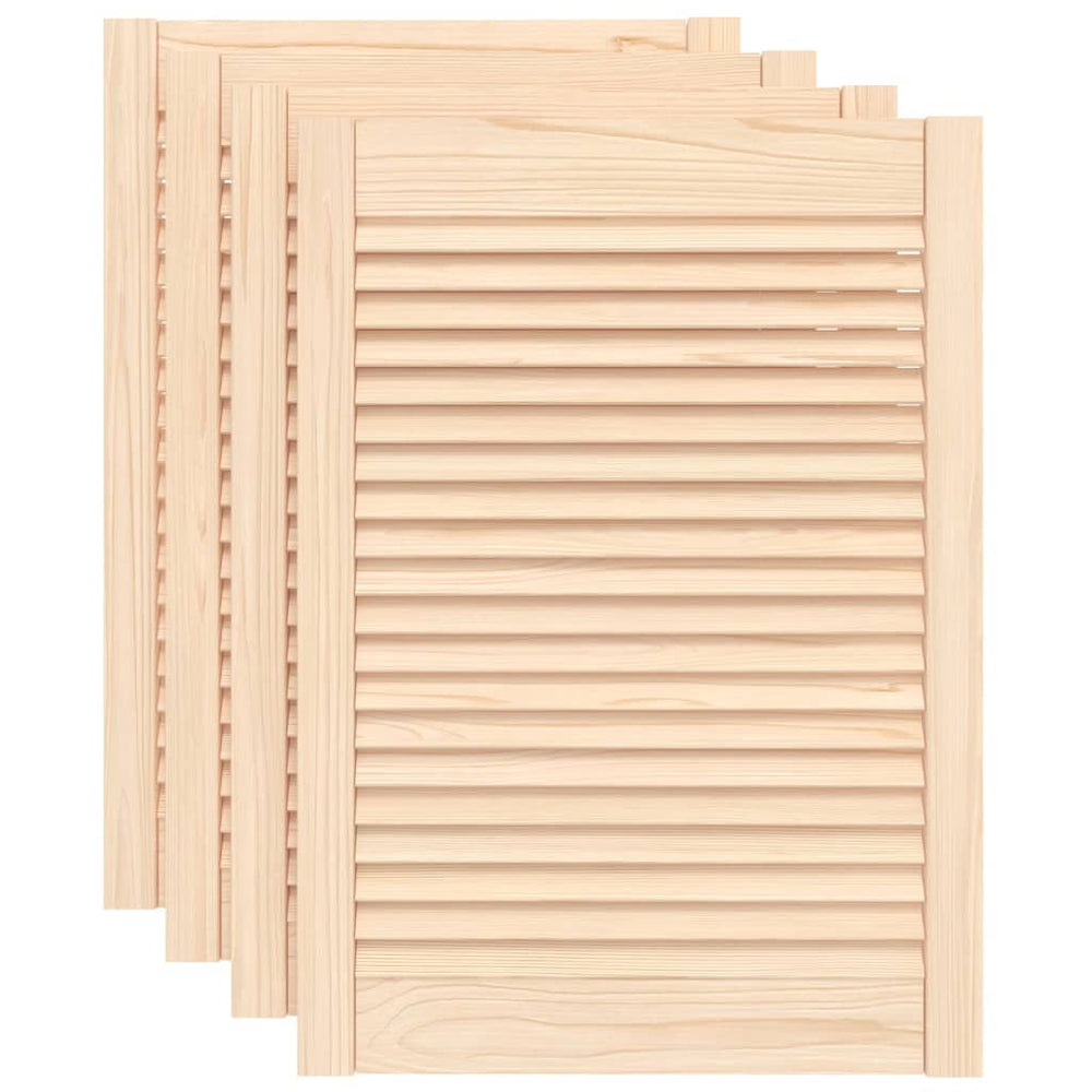 Schranktüren Lamellen-Design 4 Stk. 69x49,4 cm Massivholz