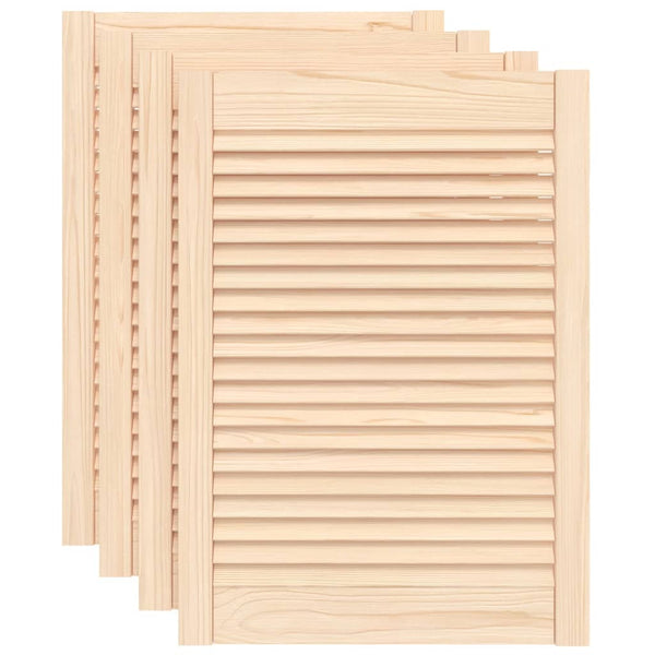 Schranktüren Lamellen-Design 4 Stk. 69x49,4 cm Massivholz