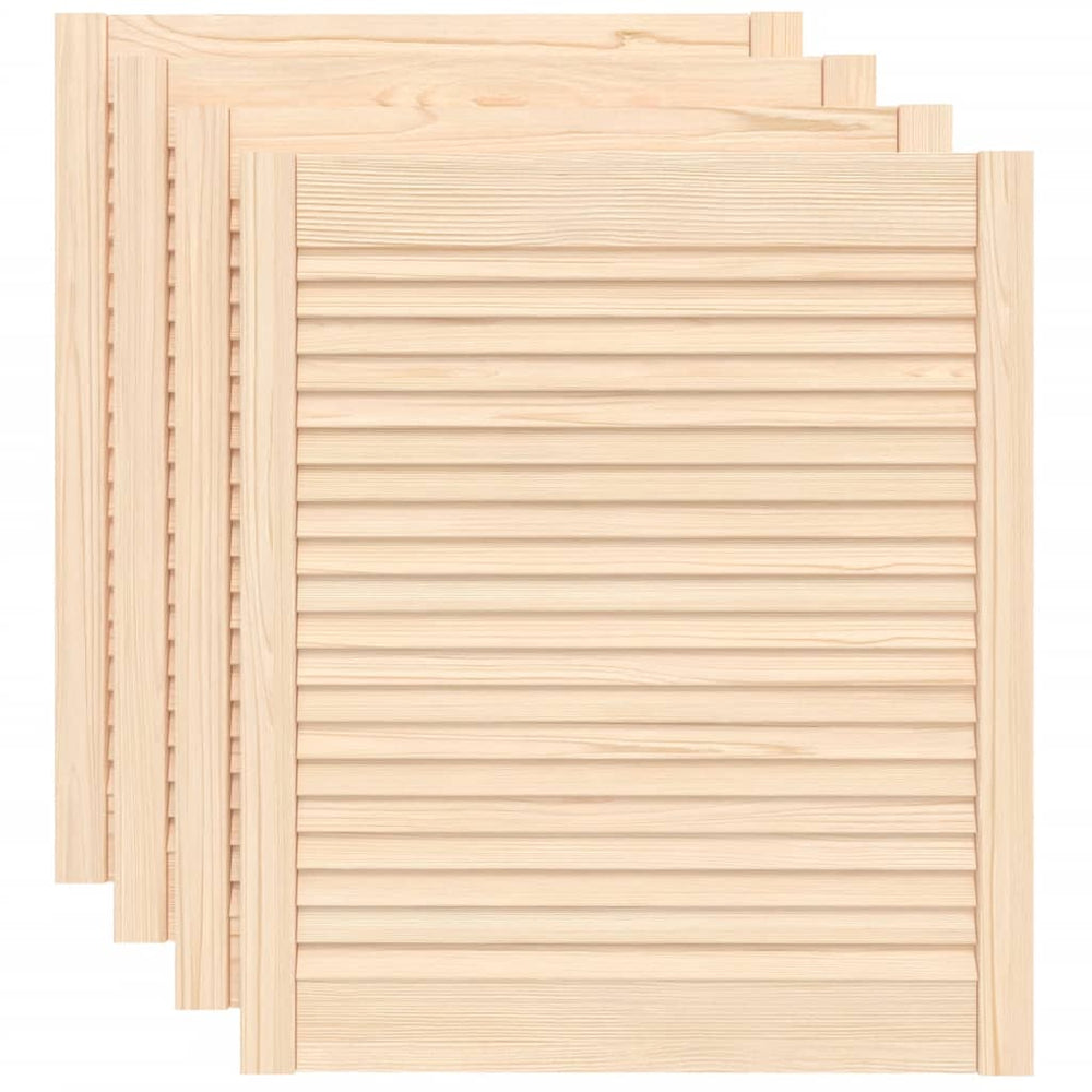 Schranktüren Lamellen-Design 4 Stk. 69x59,4 cm Massivholz