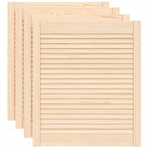 Schranktüren Lamellen-Design 4 Stk. 69x59,4 cm Massivholz