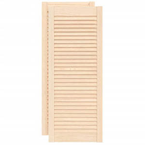 Schranktüren Lamellen-Design 2 Stk. 99,3x39,4 cm Massivholz