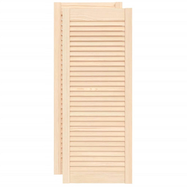 Schranktüren Lamellen-Design 2 Stk. 99,3x39,4 cm Massivholz