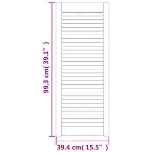 Schranktüren Lamellen-Design 4 Stk. 99,3x39,4 cm Massivholz