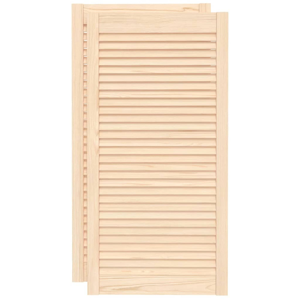 Schranktüren Lamellen-Design 2 Stk. 99,3x49,4 Massivholz Kiefer