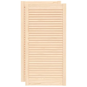 Schranktüren Lamellen-Design 2 Stk. 99,3x49,4 Massivholz Kiefer