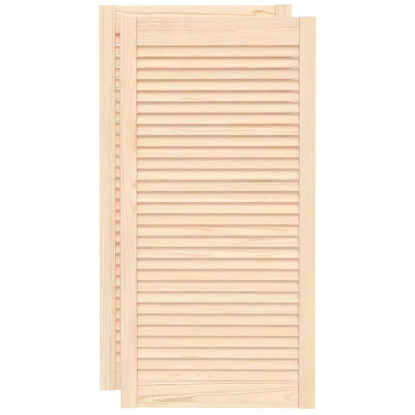 Schranktüren Lamellen-Design 2 Stk. 99,3x49,4 Massivholz Kiefer