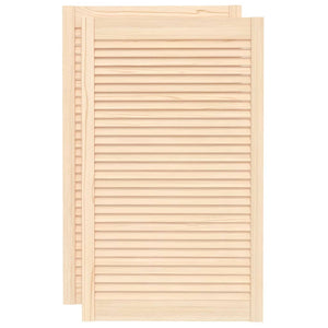 Schranktüren Lamellen-Design 2 Stk. 99,3x59,4 cm Massivholz