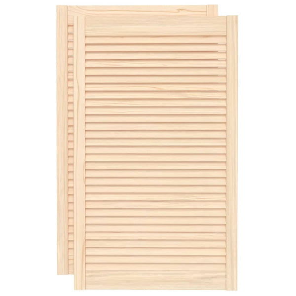 Schranktüren Lamellen-Design 2 Stk. 99,3x59,4 cm Massivholz