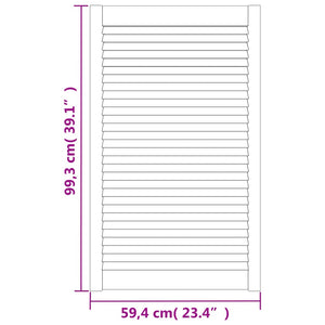 Schranktüren Lamellen-Design 2 Stk. 99,3x59,4 cm Massivholz