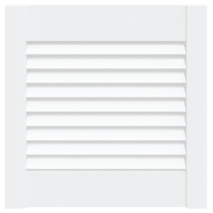 Schranktür Lamellen-Design Weiß 39,5x39,4 cm Massivholz Kiefer