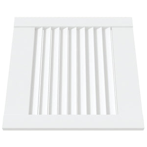 Schranktüren Lamellen-Design 2 Stk Weiß 39,5x39,4 cm Massivholz