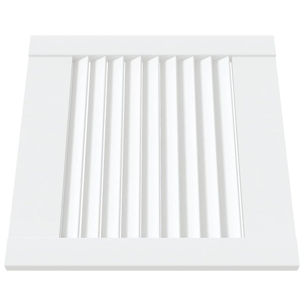 Schranktüren Lamellen-Design 2 Stk Weiß 39,5x39,4 cm Massivholz