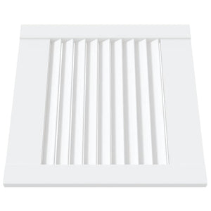 Schranktüren Lamellen-Design 4 Stk Weiß 39,5x39,4 cm Massivholz