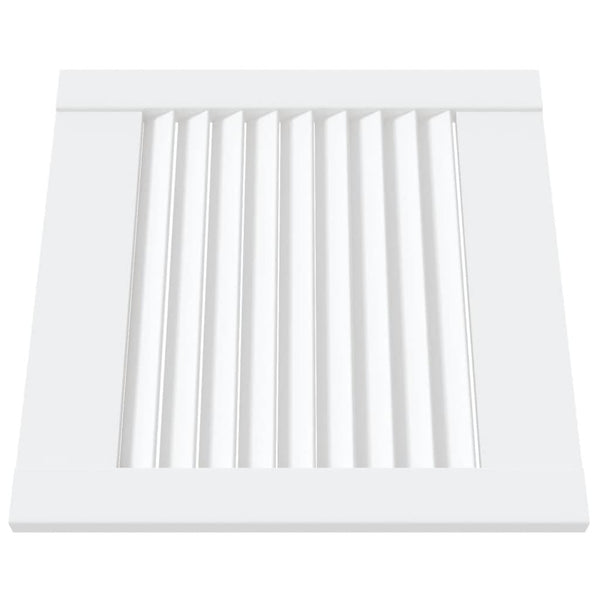 Schranktüren Lamellen-Design 4 Stk Weiß 39,5x39,4 cm Massivholz